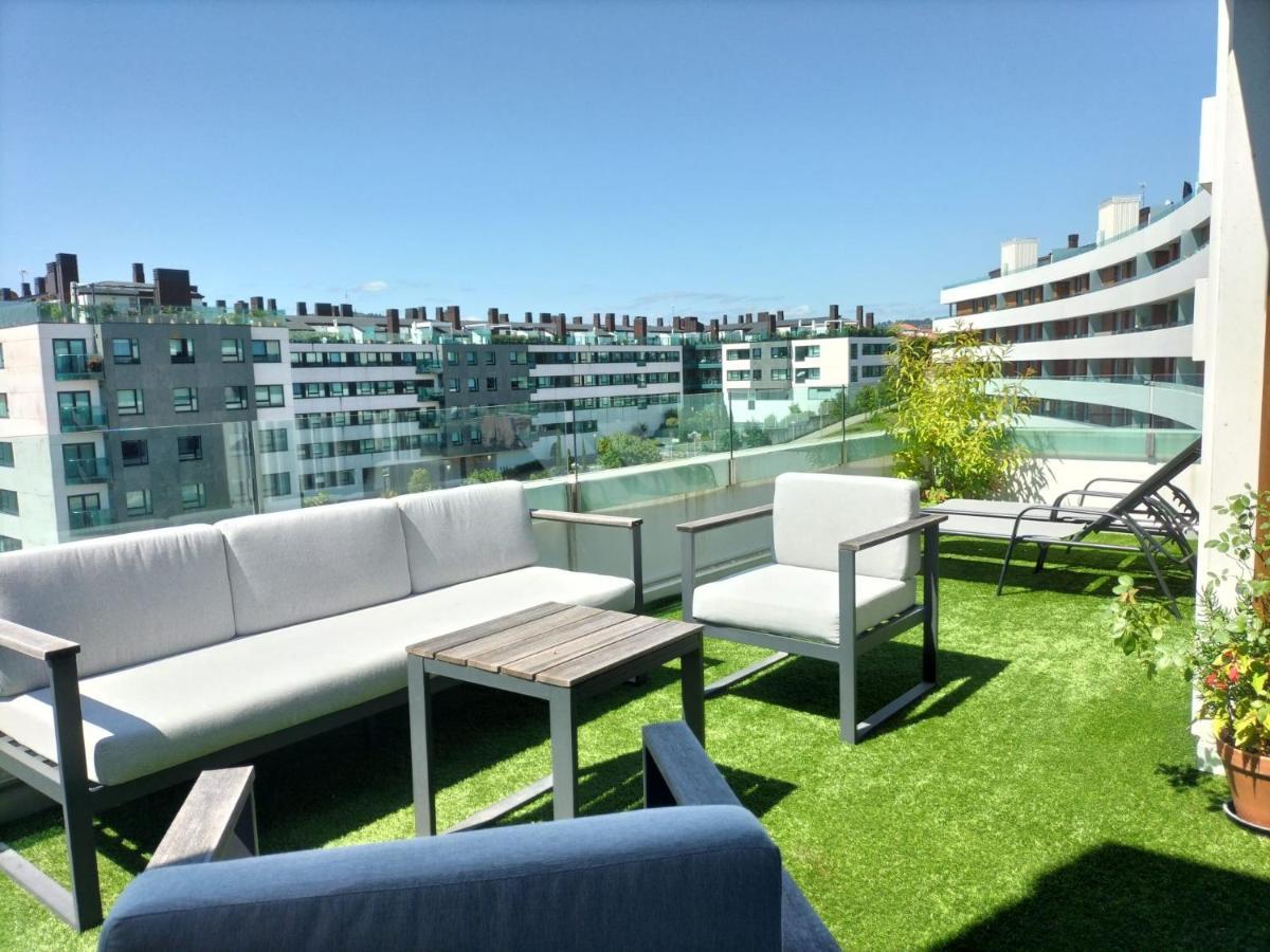 Preciosa Habitacionsuite En Atico Con Terraza II Santiago de Compostela Luaran gambar